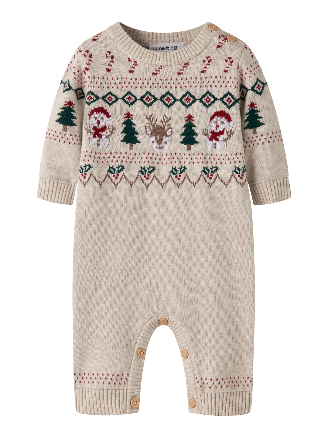 name it baby RALKO strikkedress - Peyote Melange | Snømann
