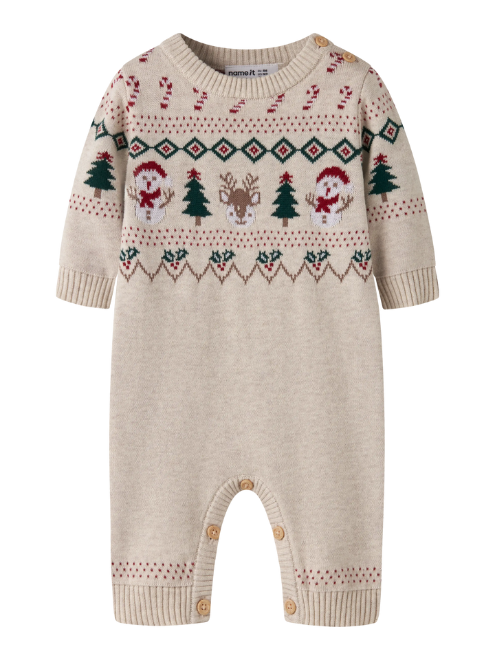 name it baby RALKO strikkedress - Peyote Melange | Snømann