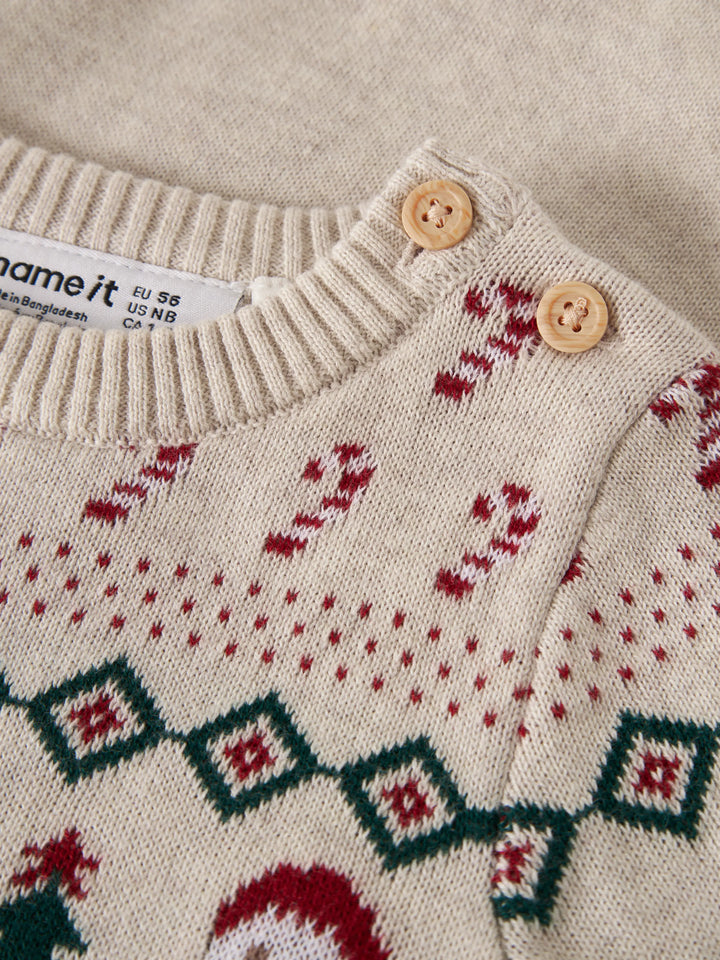 name it baby RALKO strikkedress - Peyote Melange | Snømann