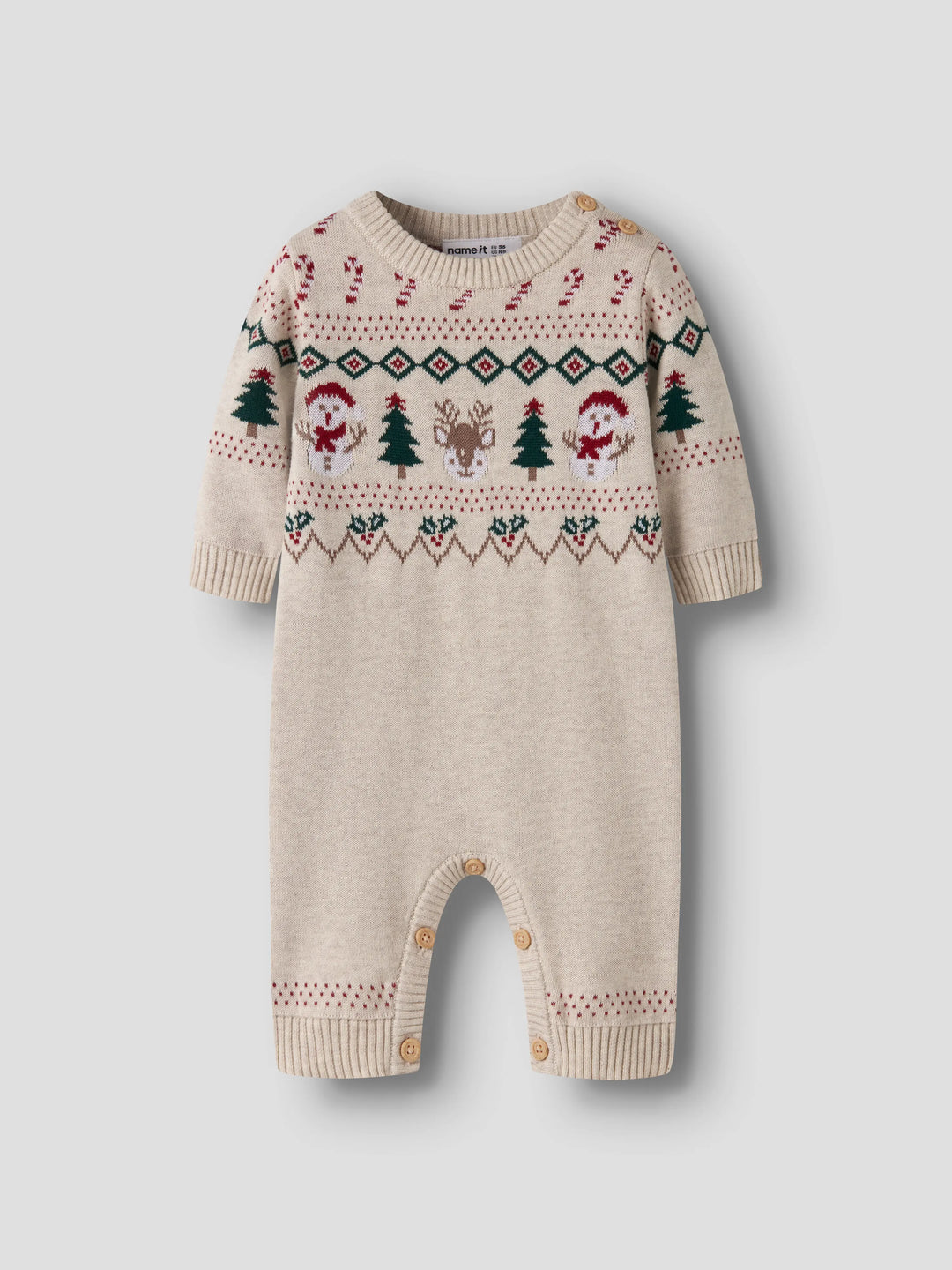 name it baby RALKO strikkedress - Peyote Melange | Snømann