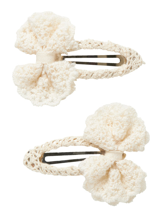 name it mini OLENA 2PK HAIRCLIP - Cloud Dancer - Torgunns Barneklær AS