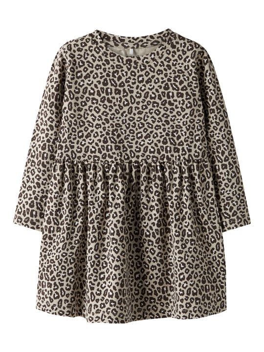 name it mini LEOANA M LS DRESS - Peyote - Torgunns Barneklær AS
