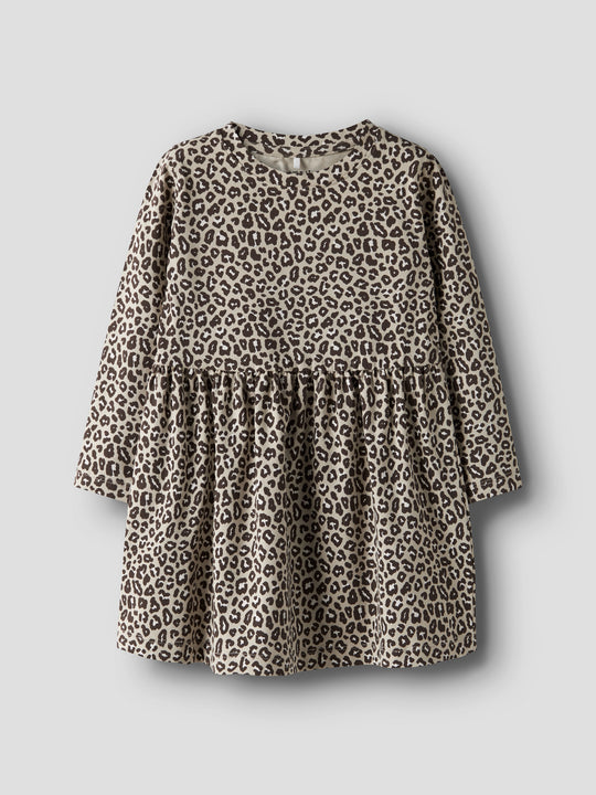 name it mini LEOANA M LS DRESS - Peyote - Torgunns Barneklær AS