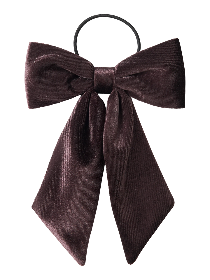 name it mini RELVET hårsløyfe - Chocolate Plum