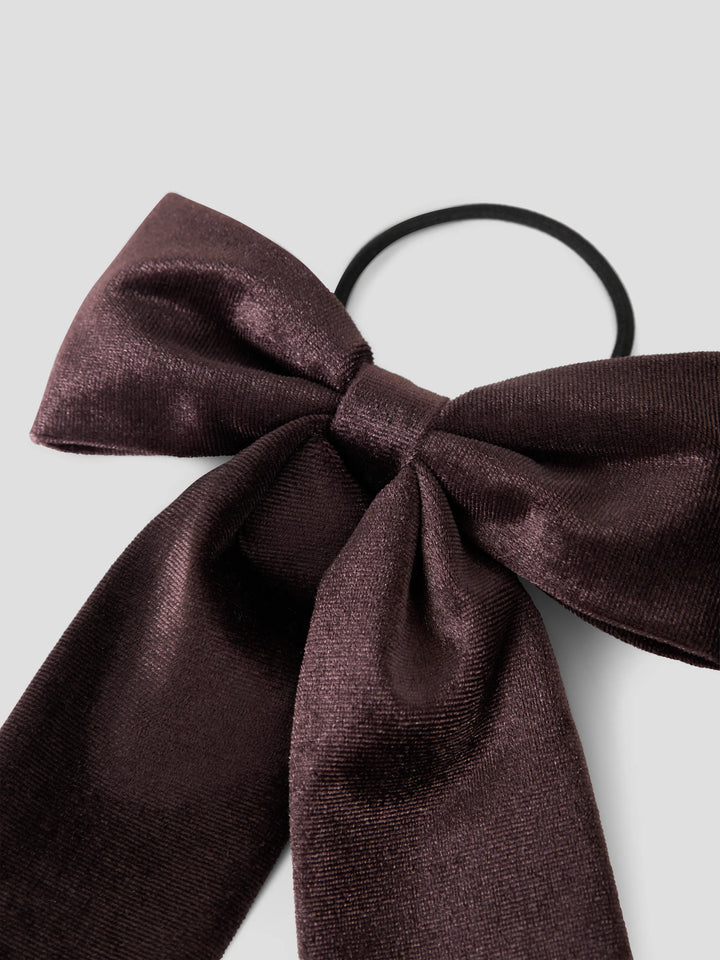 name it mini RELVET hårsløyfe - Chocolate Plum