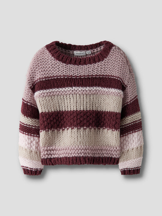 name it mini OLINE LS KNIT - Burgundy