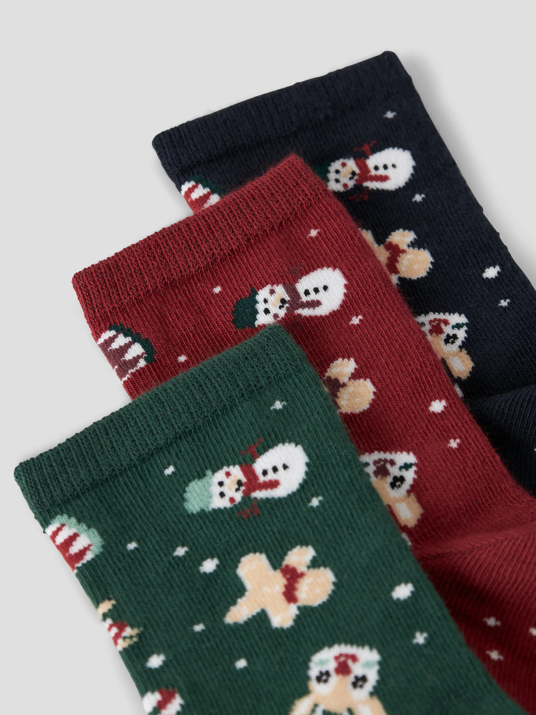 name it mini VISMAS 3-pk sokker