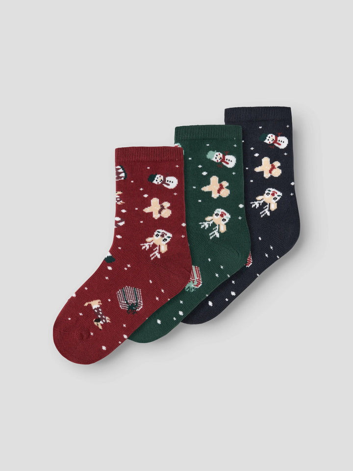 name it mini VISMAS 3-pk sokker