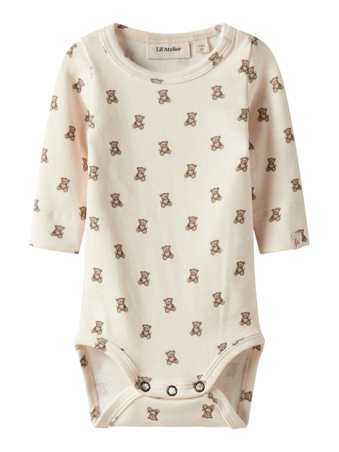 Lil' Atelier Baby GAYO ELO LS SLIM BODY NOOS - Turtledove | TEDDYBEAR - Torgunns Barneklær AS