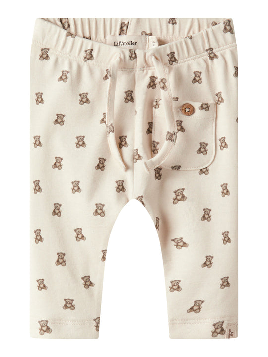Lil' Atelier Baby GAYO ELI REG PANT NOOS - Turtledove | TEDDYBEAR - Torgunns Barneklær AS