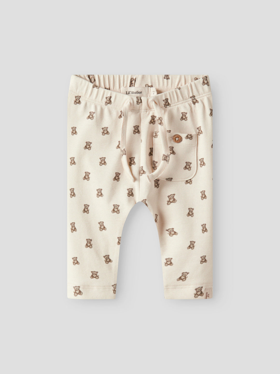 Lil' Atelier Baby GAYO ELI REG PANT NOOS - Turtledove | TEDDYBEAR - Torgunns Barneklær AS