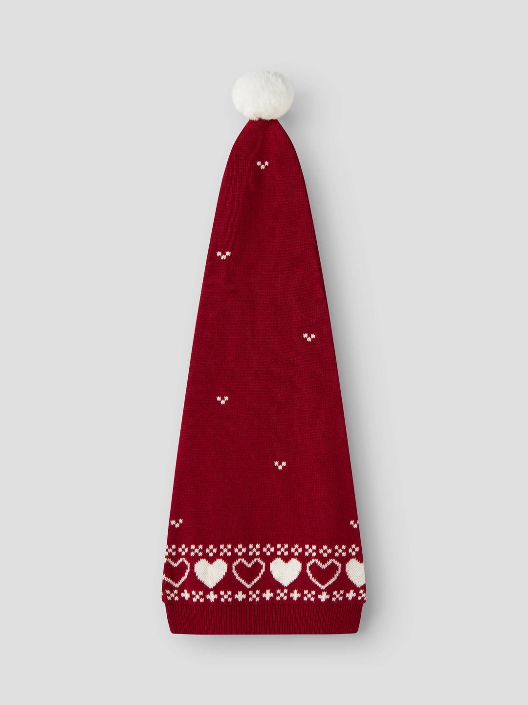 name it mini RISMAS strikket nisselue - Red Dahlia | Hjerter
