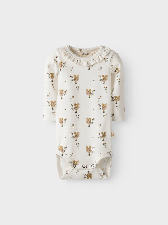 Lil' Atelier Baby LAYO SIN LS SLIM BODY - Coconut Milk | FAIRY - Torgunns Barneklær AS
