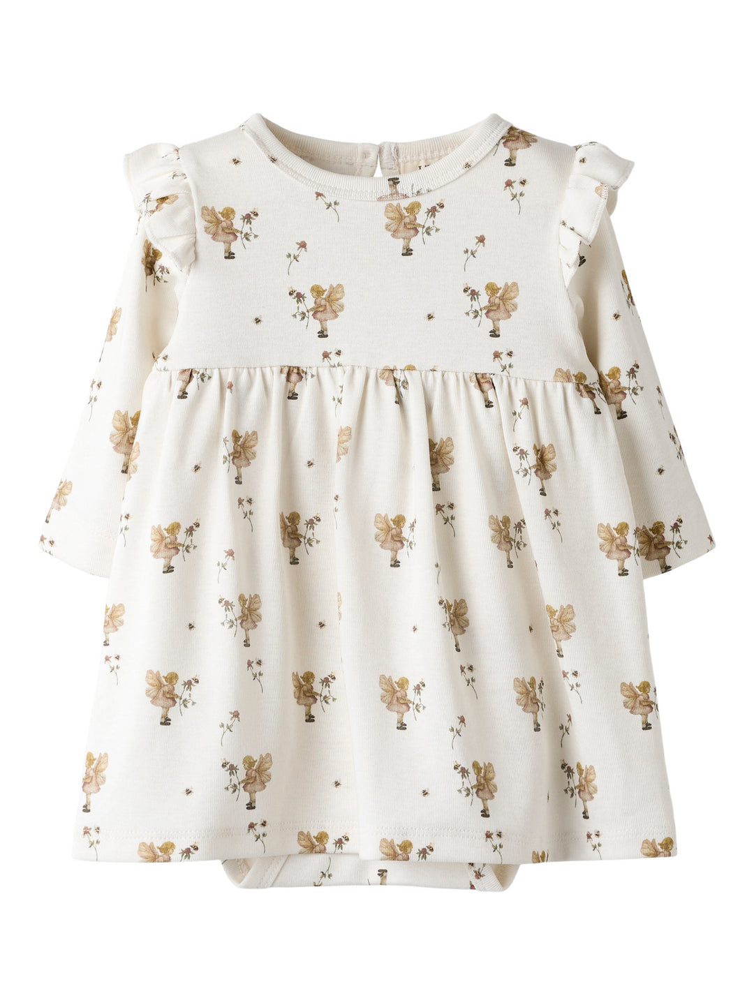 Lil' Atelier Baby LAYO ENK LS BODY DRESS - Coconut Milk | FAIRY - Torgunns Barneklær AS