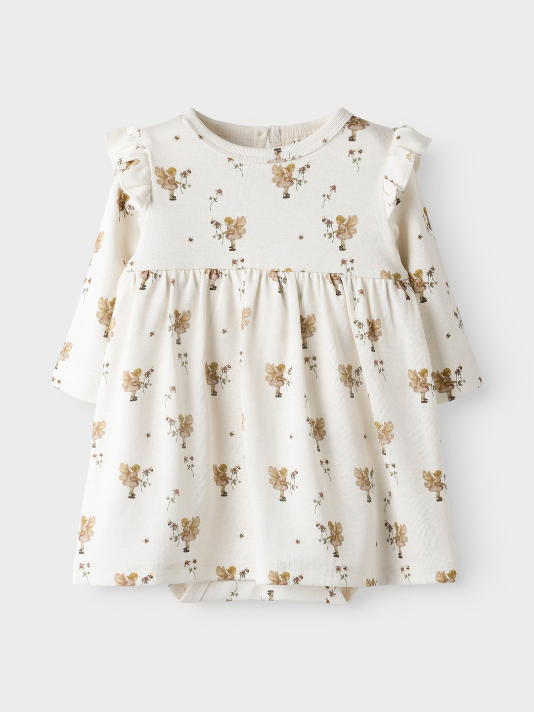 Lil' Atelier Baby LAYO ENK LS BODY DRESS - Coconut Milk | FAIRY - Torgunns Barneklær AS