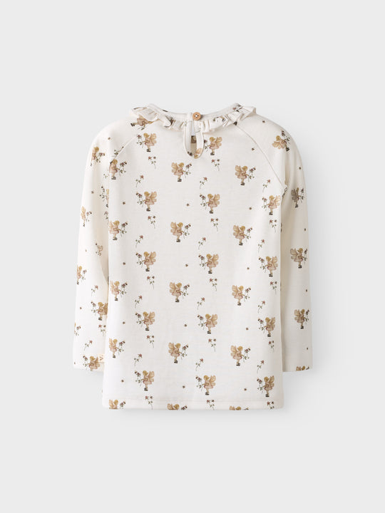 Lil' Atelier Mini LAYO LOA LS SLIM TOP - Coconut Milk | FAIRY - Torgunns Barneklær AS