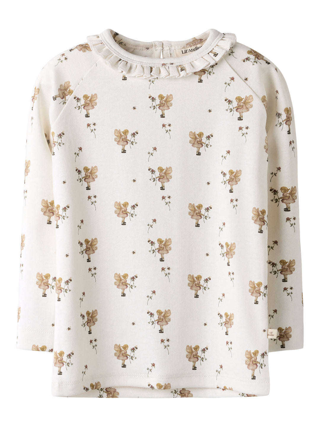 Lil' Atelier Mini LAYO LOA LS SLIM TOP - Coconut Milk | FAIRY - Torgunns Barneklær AS