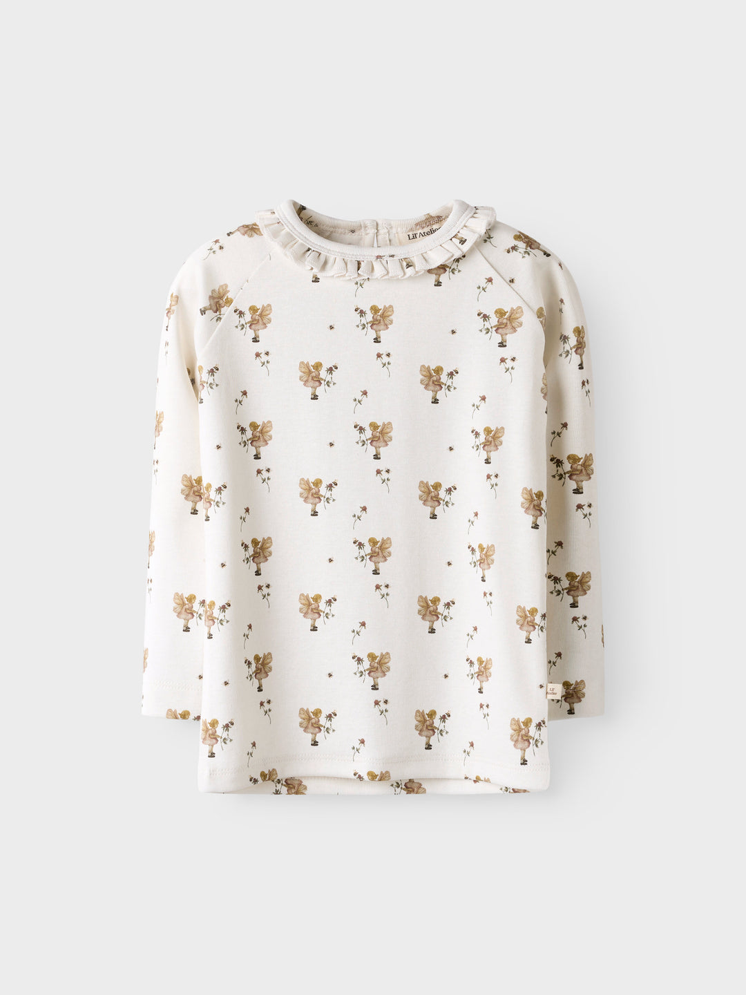 Lil' Atelier Mini LAYO LOA LS SLIM TOP - Coconut Milk | FAIRY - Torgunns Barneklær AS