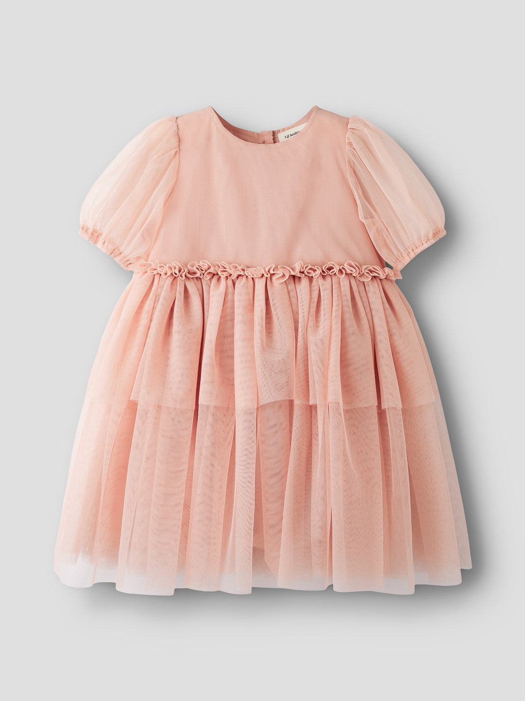 Lil' Atelier Mini LIBERTY SS TULLE DRESS - Misty Rose - Torgunns Barneklær AS