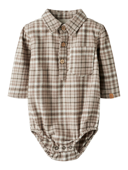 Lil' Atelier Baby REBEL LS BODY SHIRT - Sepia Tint