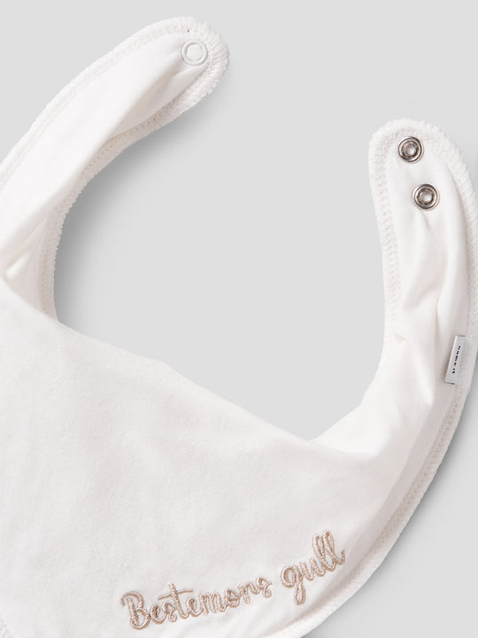 name it baby YATTE SCARF BIB - Snow White | Bestemors gull - Torgunns Barneklær AS