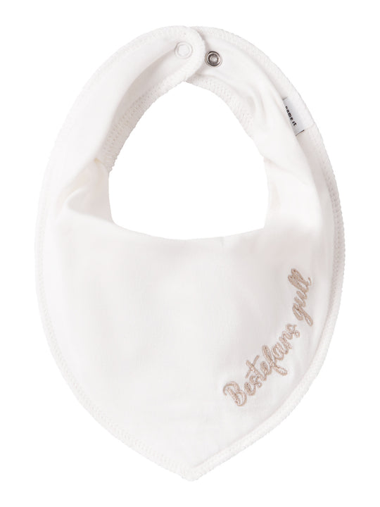 name it baby YATTE SCARF BIB - Snow White | Bestefars gull - Torgunns Barneklær AS