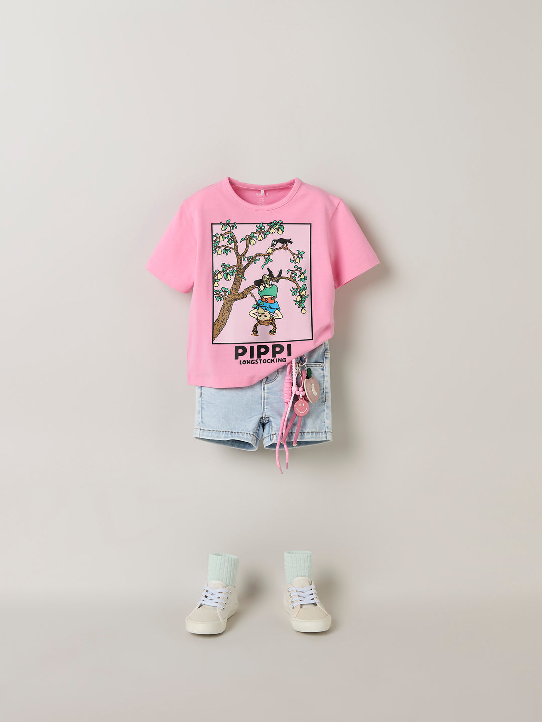 name it mini MURI PIPPI SS TOP SKY - Pink Drink