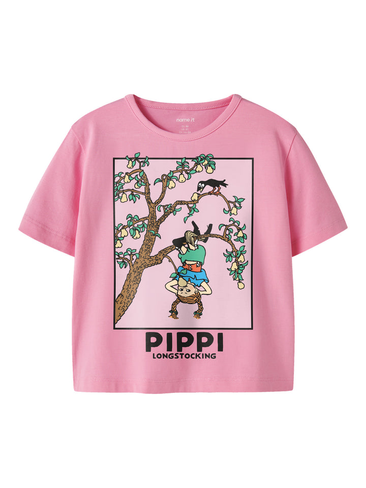 name it mini MURI PIPPI SS TOP SKY - Pink Drink