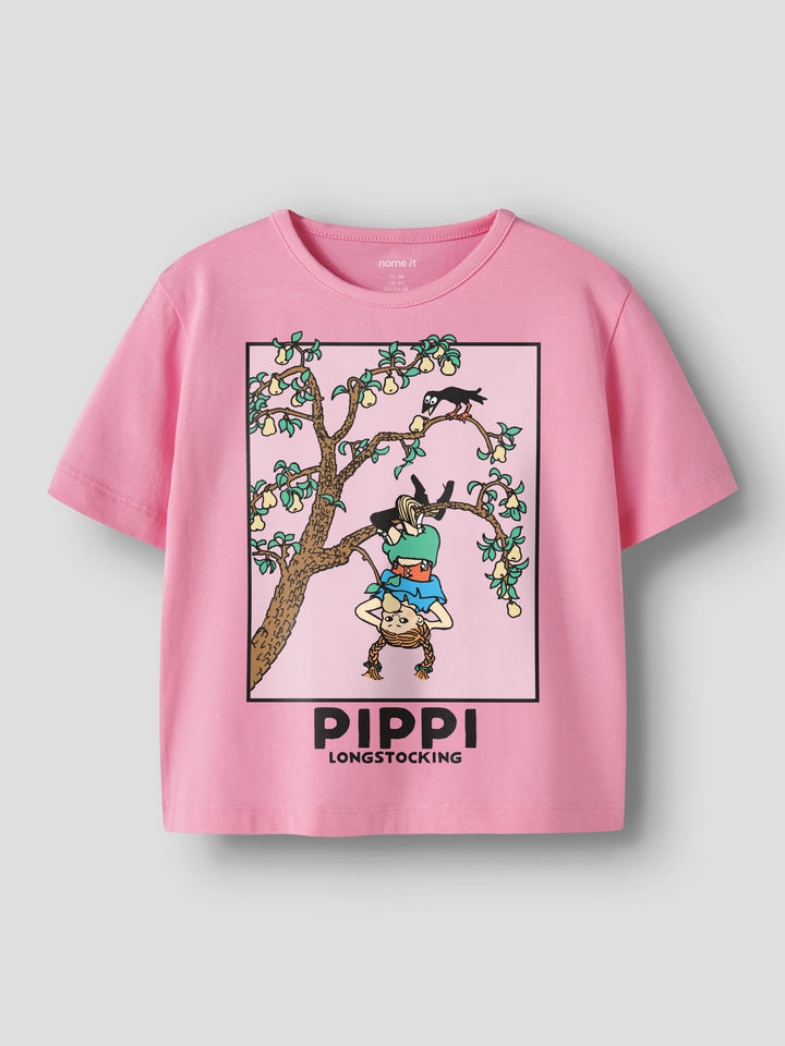 name it mini MURI PIPPI SS TOP SKY - Pink Drink