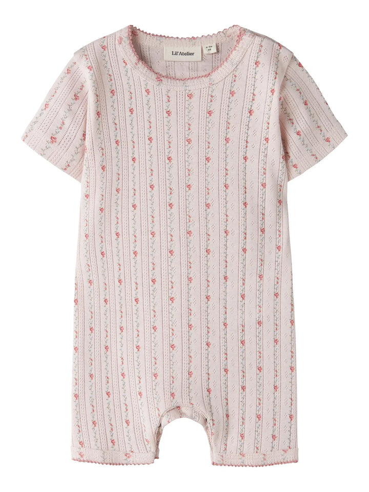 Lil Atelier Baby RACHELLO DEB LOOSE romper - Morganite Flower