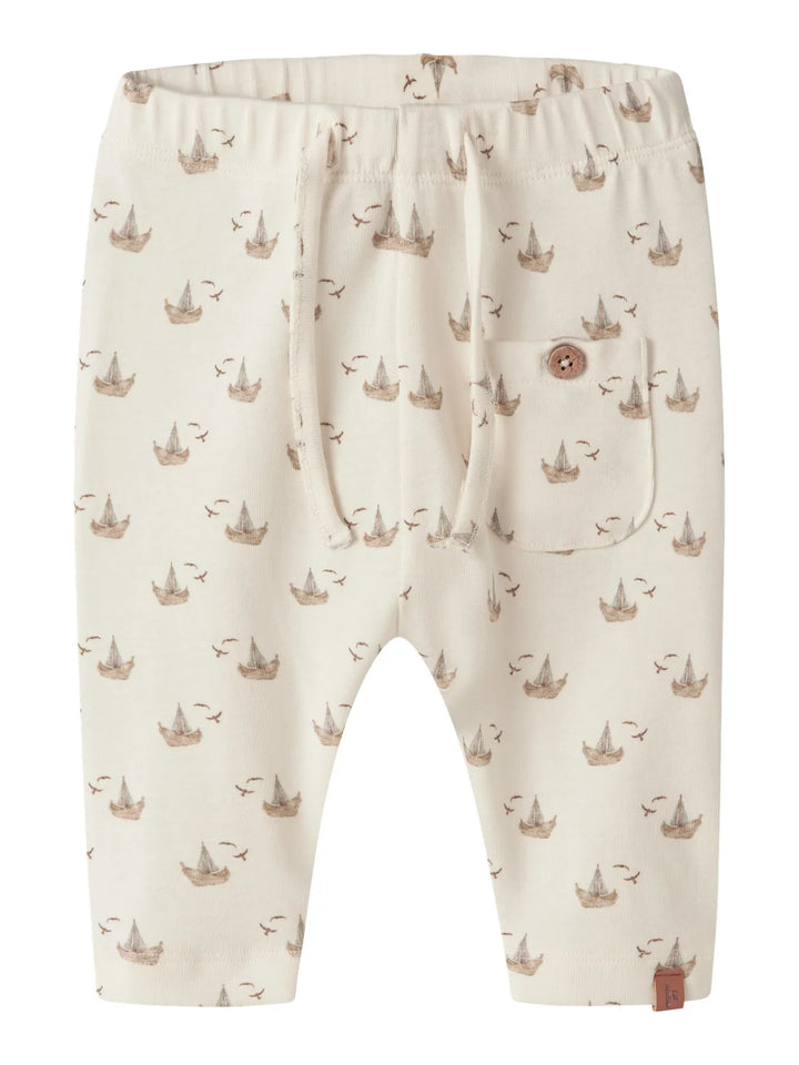 Lil Atelier Baby GAYO SAK LOOSE bukse - Coconut Milk | Boat