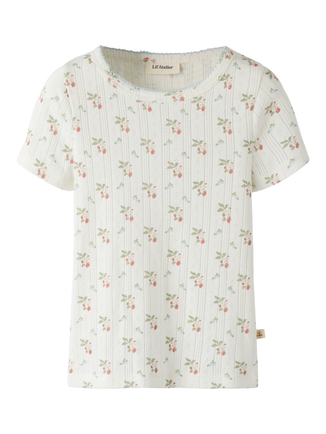Lil Atelier Mini RACHELLO DAP SLIM topp - Coconut Milk | Strawberry