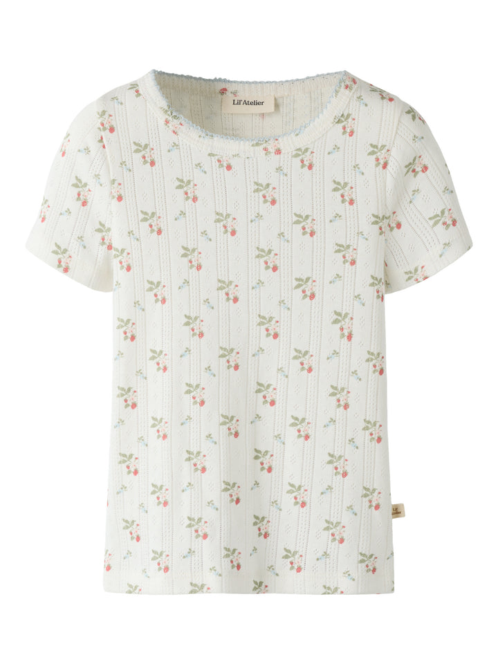 Lil Atelier Mini RACHELLO DAP SLIM topp - Coconut Milk | Strawberry