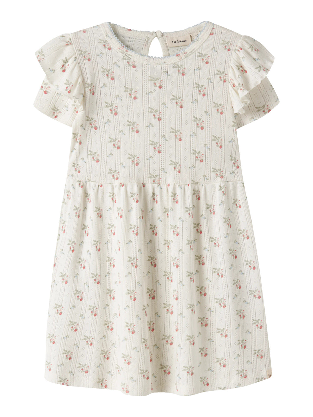Lil Atelier Mini RACHELLO DUNA kjole - Coconut Milk | Strawberry