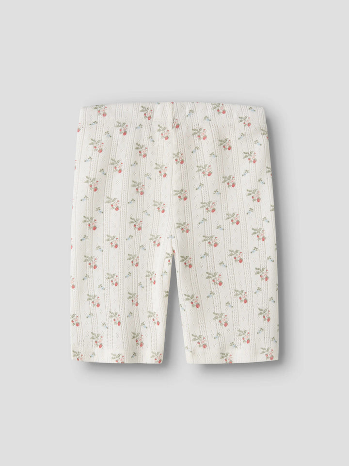 Lil Atelier Mini RACHELLO DUNA SLIM BIKER shorts - Coconut Milk | Strawberry