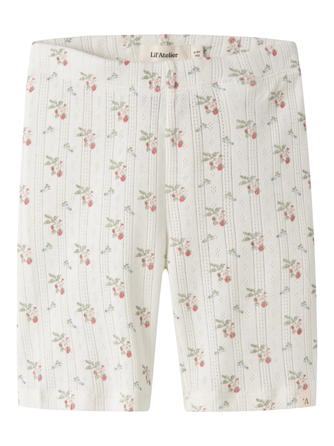 Lil Atelier Mini RACHELLO DUNA SLIM BIKER shorts - Coconut Milk | Strawberry