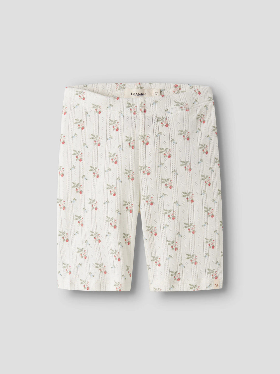 Lil Atelier Mini RACHELLO DUNA SLIM BIKER shorts - Coconut Milk | Strawberry