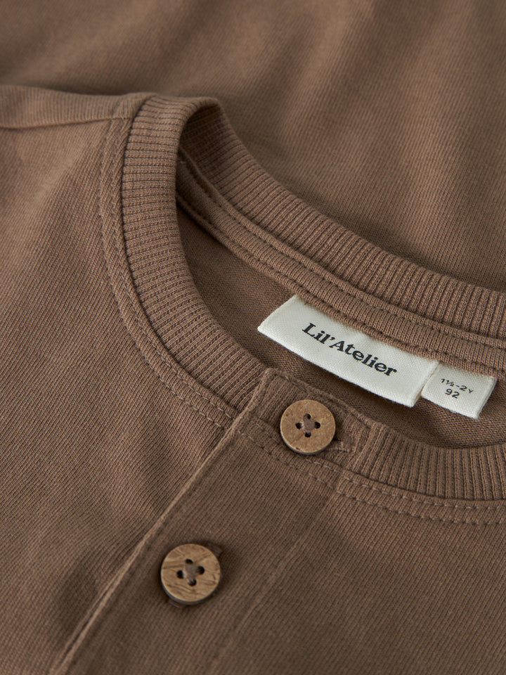 Lil Atelier Mini DOLAN LEN LOOSE topp - Coca Mocha