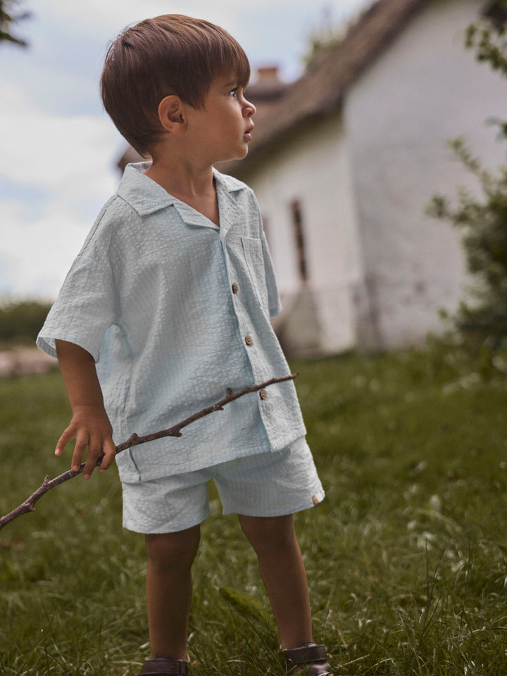 Lil Atelier Mini HOMAN MAK LOOSE skjorte - Plein Air