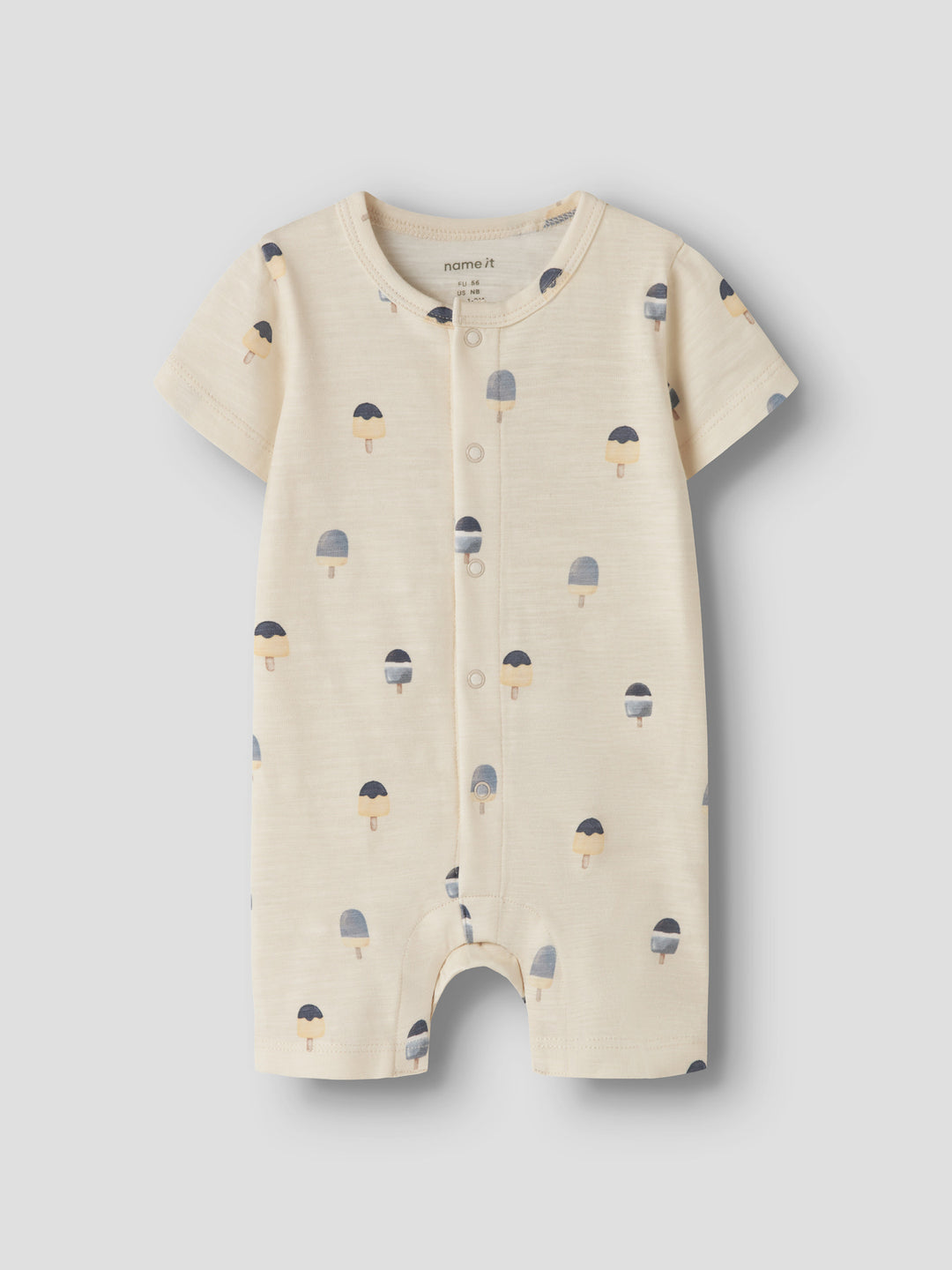 name it baby JEROME SS SUNSUIT - Almond Milk