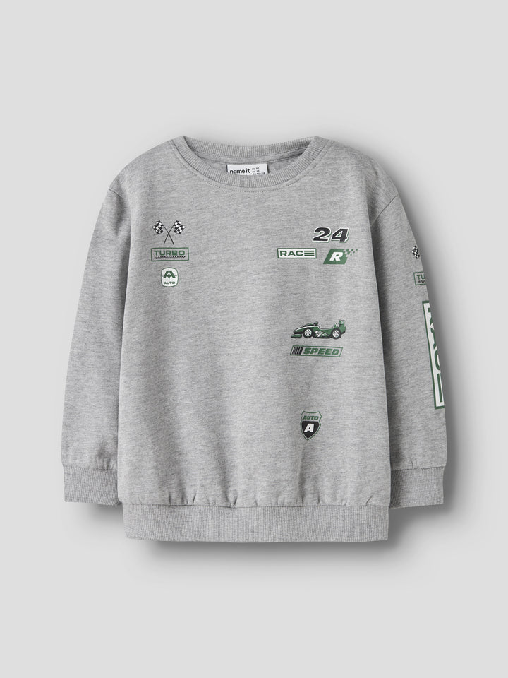 name it mini NILIUS LS SWEAT - Grey Melange