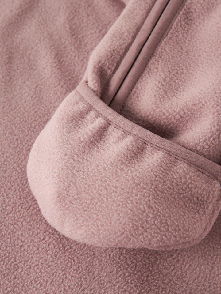 name it baby MEEKO FLEECE SUIT MELANGE NOOS - Woodrose