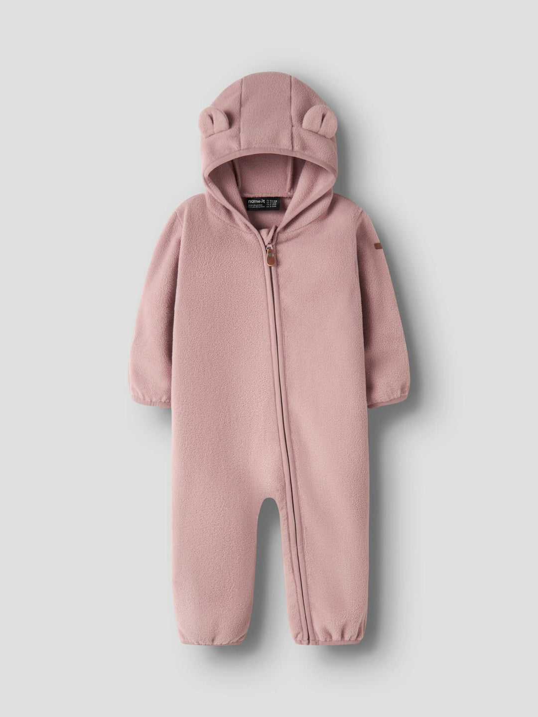 name it baby MEEKO FLEECE SUIT MELANGE NOOS - Woodrose