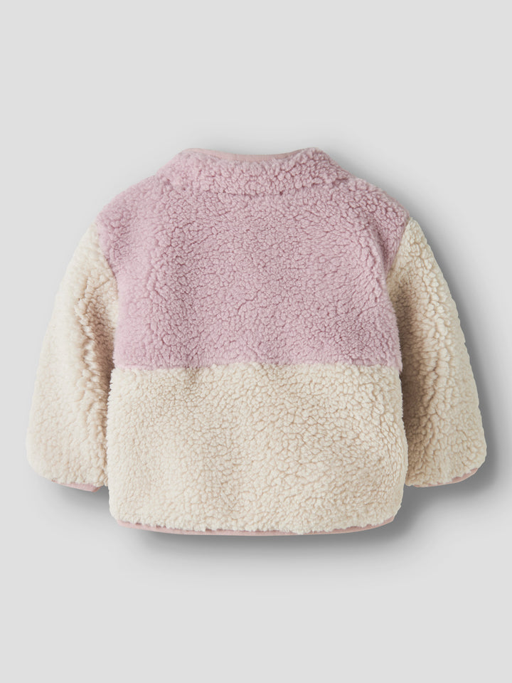 name it baby MACEY TEDDY JACKET BLOCK - Violet Ice