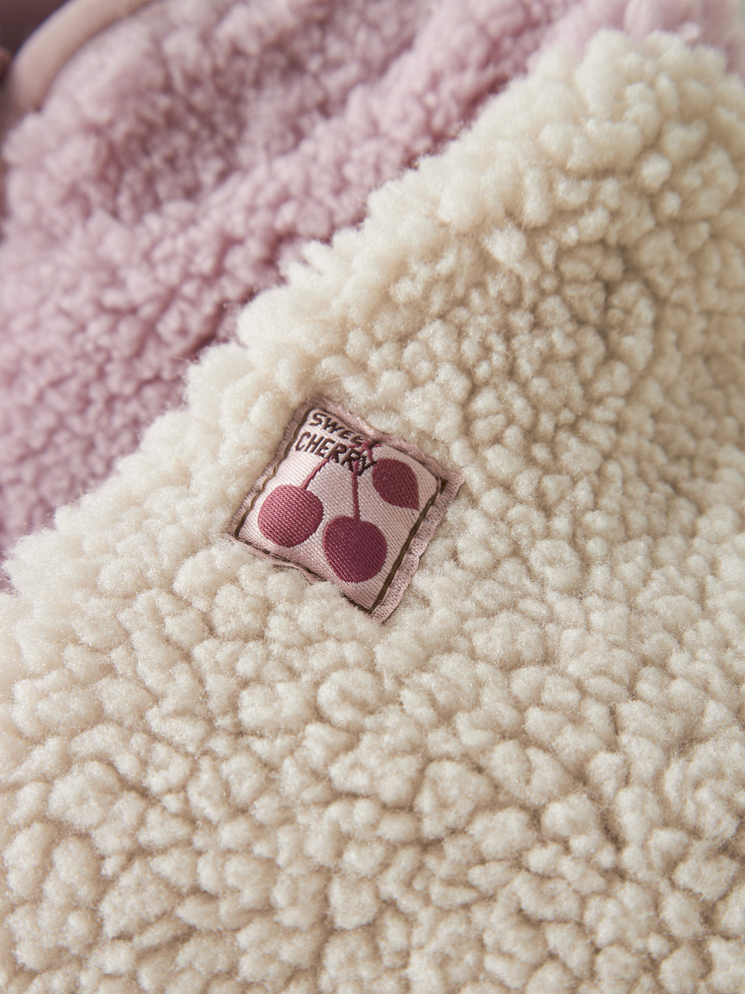 name it baby MACEY TEDDY JACKET BLOCK - Violet Ice