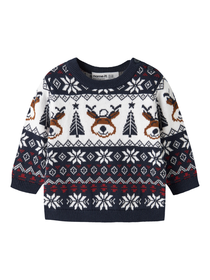 name it baby RISMAS strikkegenser - Navy Blazer