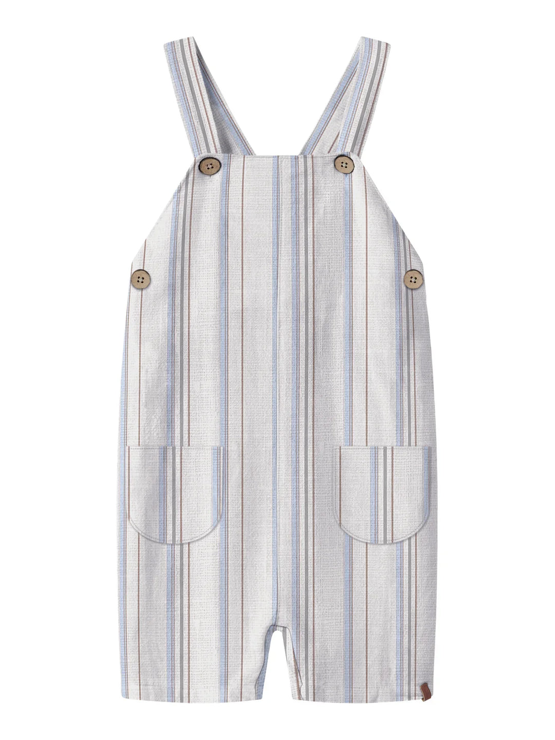 Lil Atelier Baby JERAN LOOSE kort overall - Coconut Milk