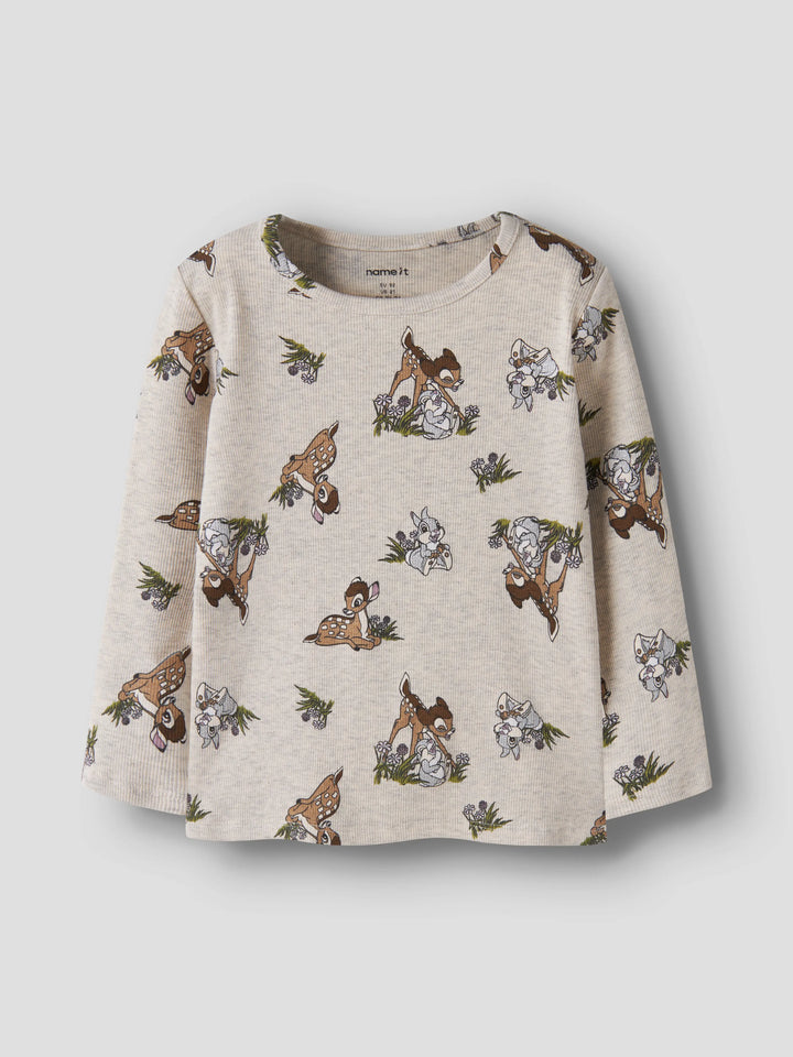 name it mini NONNA BAMBI topp - Peyote Melange