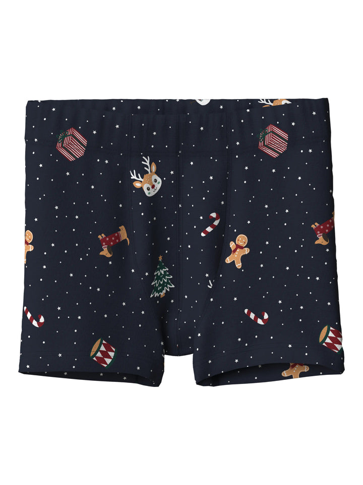 name it mini VISMAS 3pk Boxer - Navy Blazer / Botanical Garden