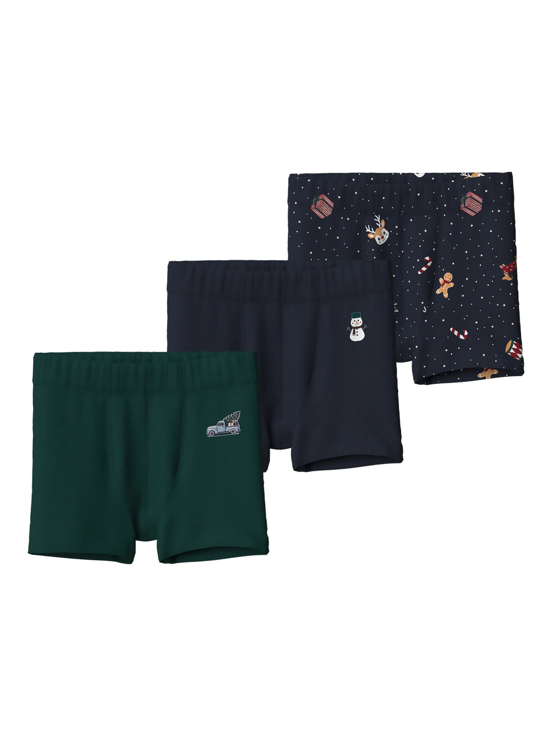 name it mini VISMAS 3pk Boxer - Navy Blazer / Botanical Garden